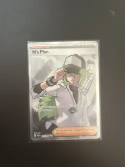 Pokemon TCG N's Plan Holo Ultra Rare Card 163/086 Black Bolt SV - Image 1