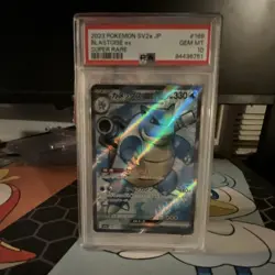 Pokemon PSA 10 Blastoise ex #188 SV2a Card 151 Super Rare JP Holo 2023 - Image 1