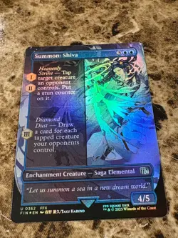 SUMMON:SHIVA Magic the Gathering MTG Final Fantasy Borderless Foil - Image 1
