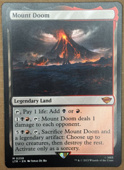 Lot of three MTG Cards (Orcish Bowmasters, Bloodstained Mire, Mount Doom) - Image 3