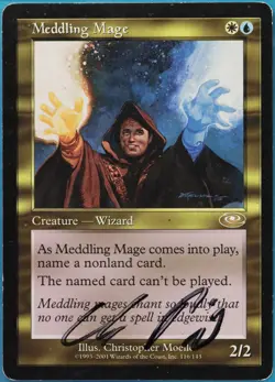 Meddling Mage Planeshift PLD White Blue Rare SIGNED CARD (521418) ABUGames - Image 1