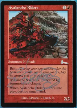 Avalanche Riders Urza's Legacy PLD Red Uncommon SIGNED CARD (521443) ABUGames - Image 1