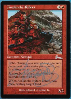 Avalanche Riders Urza's Legacy PLD Red Uncommon SIGNED CARD (521444) ABUGames - Image 1