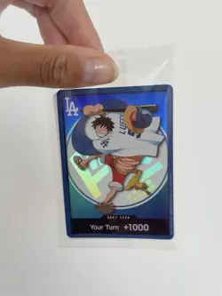 2026 ONE PIECE LOS ANGELES DODGERS MONKEY D LUFFY DON CARD PROMO 7/2/26 - Image 1