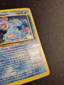 Pokemon Feraligatr 5/111 NeoGenesis HoloRare Unlimited English 2000 Card 1 Swirl - Image 2