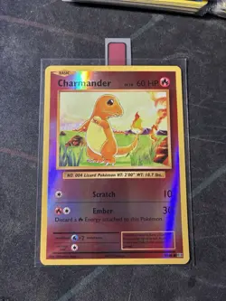Pokemon TCG Charmander Evolutions Reverse Holo Card 9/108 Common NM - Image 1