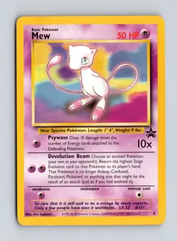 Pokemon WOTC 1999 Mew Black Star Promo Rare Vintage Pokemon Card - Image 1