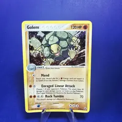 Pokemon Golem Holo Rare 120HP Stage 2 EX Legend Maker 6/92 English Card 2006 - Image 1