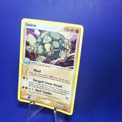 Pokemon Golem Holo Rare 120HP Stage 2 EX Legend Maker 6/92 English Card 2006 - Image 2