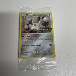 SEALED Melmetal 129/214 Unbroken Bonds Stamped Holo Promo Pokemon Card Sun moon - Image 1