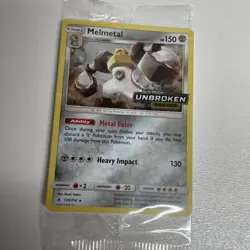 SEALED Melmetal 129/214 Unbroken Bonds Stamped Holo Promo Pokemon Card Sun moon - Image 2