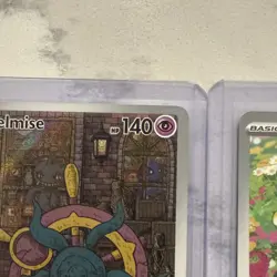 Dhelmise And Fomantis IR Pitch Black in hand! Pokemon English Both Cards - Image 4