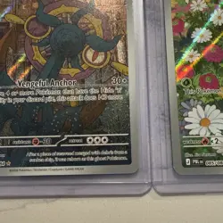 Dhelmise And Fomantis IR Pitch Black in hand! Pokemon English Both Cards - Image 5