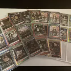Union Arena Attack On Titan Card Lot - 50+ Cards R/SR Foils (Japanese) - Image 1
