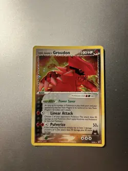 Pokemon Team Magma's Groudon EX 9/95 Holo Rare 2004 EX Team Magma Vs Team Aqua - Image 1
