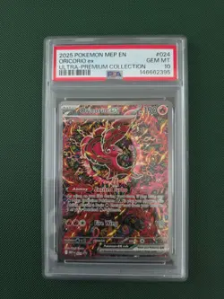 2025 POKEMON MEP 024 ORICORIO EX MEGA CHARIZARD X EX UPC PROMO PSA 10 - Image 1