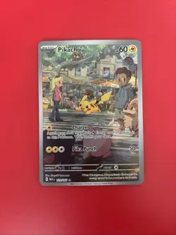 Pikachu 173/165 Scarlet & Violet 151 Illustration Rare Full Art Pokemon - Image 3