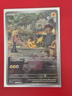 Pikachu 173/165 Scarlet & Violet 151 Illustration Rare Full Art Pokemon - Image 4