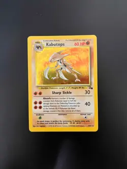 Kabutops - 9/62 - Pokemon Fossil Unlimited Holo Rare Card WOTC LP - Image 1