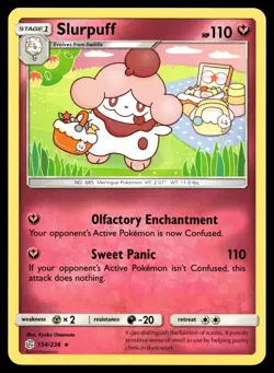 POKEMON SLURPUFF COSMIC ECLIPSE 154/236 R NM/M - Image 1