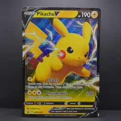 Pikachu V Jumbo Pokemon TCG SWSH061 Shining Fates 2021 Oversized Card - Image 1