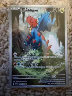DRUDDIGON 151/086 HOLO ILLUSTRATION RARE WHITE FLARE POKEMON NM/M - Image 1