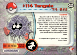 Tangela #114 2000 Topps Pokemon Series 2 Blue Logo - Image 2