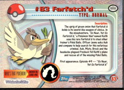Farfetch'd #83 2000 Topps Pokemon Series 2 Blue Logo - Image 2