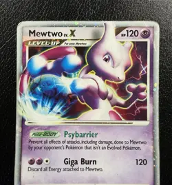 Mewtwo LV.X 144/146 Legends Awakened Holo Ultra Rare With Swirl🌀 HP/DMG - Image 2