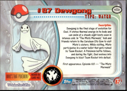 Dewgong #87 2000 Topps Pokemon Series 2 Blue Logo - Image 2