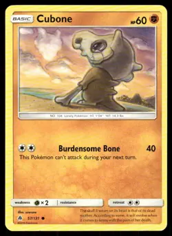 Pokemon Cubone Forbidden Light 57/131 C LP sowsow - Image 1