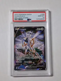 2022 POKEMON BRILLIANT STARS #166 FA/ARCEUS V BRILLIANT STARS PSA 10 GEM MINT - Image 1