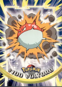 Voltorb #100 2000 Topps Pokemon Series 2 Blue Logo - Image 1