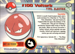 Voltorb #100 2000 Topps Pokemon Series 2 Blue Logo - Image 2
