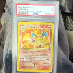 Pokemon 2002 Charizard 3/110 Legendary Collection PSA 1 - Image 1