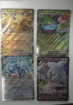 JUMBO Pokemon Lot of 4 HATTERENE PALAFIN ZAPDOS VENUSAUR - Image 1