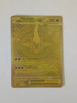 Pokemon Mega Darkrai ex Gold Hyper Rare 120/084 Pitch Black English In Hand - Image 1