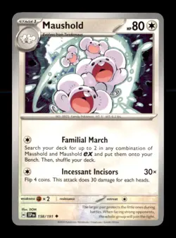 Maushold 158/191 Uncommon Surging Sparks Pokemon Near Mint - Image 1