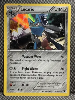 Lucario 63/124 Holo Rare Fates Collide Pokemon Holo | LP - Image 1