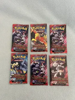 Lot Of 6 Six Pokemon TCG Destined Rivals Booster Pack Sealed - Random Pack Art - Image 1