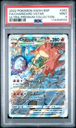 Pokemon PSA 9 Charizard VSTAR 2022 Ultra Premium Collection UPC 262 - Image 1