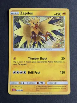 Pokemon TCG Zapdos 012/034 Trading Card Game Classic Collection Holo 2023 - Image 1