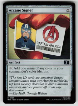 Arcane Signet (0191) Uncommon Commander: Marvel Super Heroes 191 MTG NM 2026 - Image 1
