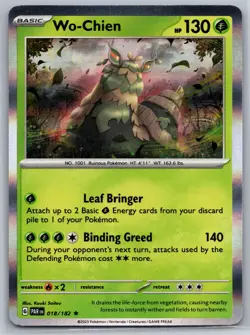 NM Wo Chien 018/182 Holo Rare Paradox Rift Pokemon 2023 - Image 1