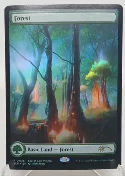 MTG Secret Lair Forest Foil SLP #0035 John Avon Lotus Land Magic The Gathering - Image 1
