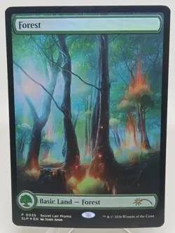 MTG Secret Lair Forest Foil SLP #0035 John Avon Lotus Land Magic The Gathering - Image 2