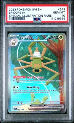 Pokemon PSA 10 Spidops 243/198 Special Illustration Rare ex Scarlet Violet - Image 1