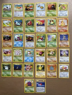 POKEMON UNLIMITED JUNGLE COMMON UNCOMMON COMPLETE 32 CARD SET! NO RARES LP-MP! - Image 1