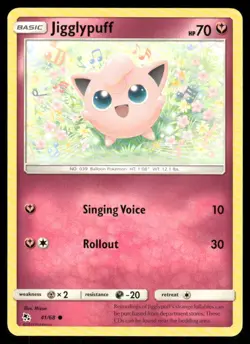 Pokemon Cards Jigglypuff 41/68 Hidden Fates Common NM - Image 1