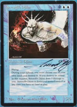 Serendib Djinn Arabian Nights PLD Blue Rare SIGNED CARD (521349) ABUGames - Image 1